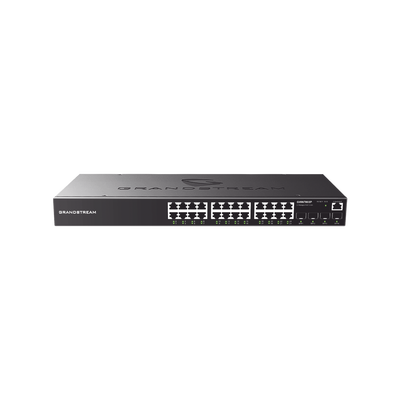 Switch Gigabit Administrable / 24 puertos 10/100/1000 Mbps + 4 Puertos SFP Uplink / Compatible con GWN Cloud. | GWN7803