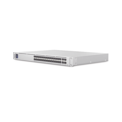 UniFi Switch PRO Aggregation Capa 3 para fibra óptica con 28 puertos SFP+ (10G) y 4 puertos SFP28 (25G), pantalla informativa | USW-PRO-AGGREGATION