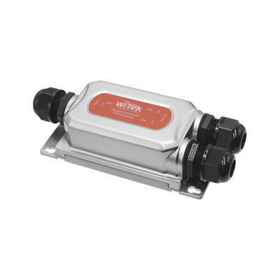 Extensor PoE para exterior / Entrada PoE de 60W y 2 salidas PoE de 30W / Protección IP68 / Ideal Para Aplicaciones de CCTV | WI-POE21E-O