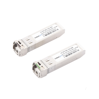 Transceptores Ópticos Bidireccionales SFP+ (Mini-Gbic) / Monomodo 1270 & 1330 nm / 10 Gbps / 1000BASE-BX / Conector LC/UPC Simplex / DDM / Hasta 40 km / 2 Piezas | LP-SFP-BD-10G-40