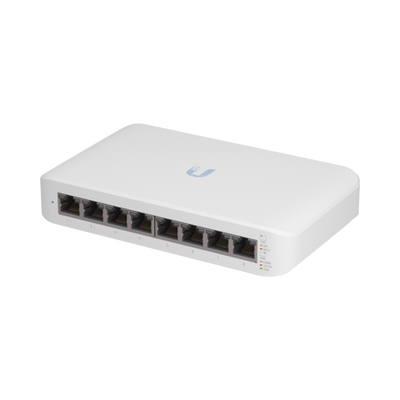 Switch UniFi Lite Administrable PoE de 8 Puertos 10/100/1000 Mbps (4 puertos 802.3af/at), 52 W | USW-LITE-8-POE