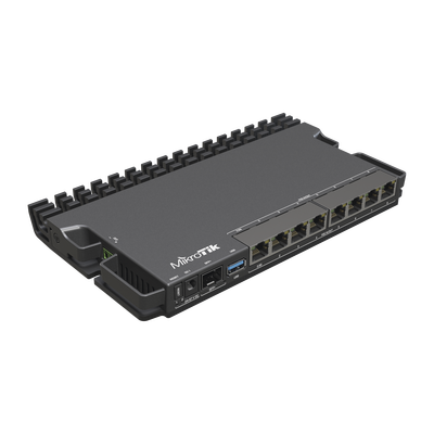 RB5009UPr+S+IN 8 puertos PoE in/out, 1 SFP+, Solo RouterOS v7 | RB5009UPR+S+IN
