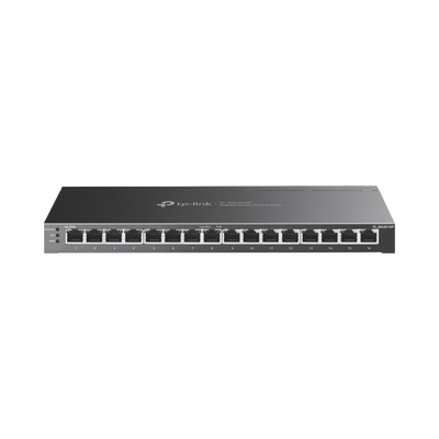 Switch Omada SDN Administrable 16 puertos 10/100/1000 Mbps / 8 Puertos PoE Inteligente af/at / Administración centralizada OMADA SDN / Presupuesto PoE 120W | TL-SG2016P