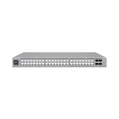 UniFi Switch Pro Max 48 POE, con funciones capa 3, 48 puertos (16 puertos 2.5 GbE (8 POE++ y 8 POE+) y 32 puertos 1 GbE (24 POE+ y 8 POE++)), 2 puertos SFP+ 10G, POE++ 720W, pantalla informativa | USW-PRO-MAX-48-POE