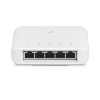 Switch UniFi FLEX de 5 puertos para semi-exterior IP55 (1 x PoE de entrada 802.3af/at/bt y 4 puertos PoE de salida 802.3af) | USW-FLEX