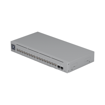 UniFi Switch Pro Max 16 PoE con funciones Capa 3, 16 puertos EtherLight RGB / (4) puertos 2.5 GbE POE++ y (12) puertos GbE POE+ /(2) puertos SFP+ 10G /con pantalla táctil informativa, hasta 180W de presupuesto POE | USW-PRO-MAX-16-POE