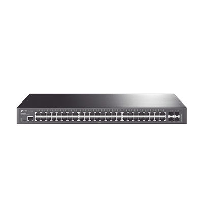 Switch Omada SDN Administrable / 48 puertos Gigabit y 4 puertos SFP+ / Funciones sFlow, QinQ y QoS / Administración centralizada OMADA | TL-SG3452X