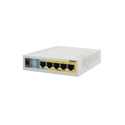 (RB260GSP) Switch Mikrotik 5 puertos PoE (Pasivo) (1in/4out) Gigabit Ethernet y 1 SFP | RB260GSP