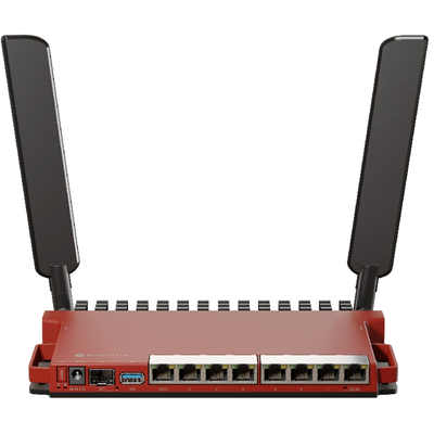 Router inalámbrico  2.4GHz AX / 8 puertos Gigabit /  1 SFP 2.5Gbps/ Soporta contenedores | L009UIGS-2HAXD-IN