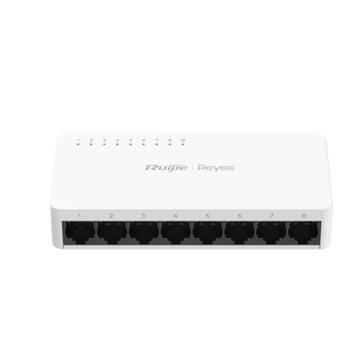 Switch no administrable, Visible en la Topología de la Nube, con 8 puertos Gigabit 1G | RG-ES08G-L