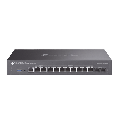 Router Omada VPN / SDN Multi-WAN Gigabit / 2 Puertos WAN/LAN RJ45 2.5 Gigabit / 8 Puertos WAN/LAN RJ45 Gigabit / 2 Puertos WAN/LAN SFP Gigabit / 1,000,000 Sesiones Concurrentes / Administración Centralizada Omada o Stand-Alone | ER7412-M2