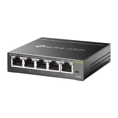 Switch Escritorio Easy Smart de 5 puertos 10/100/1000 Mbps / IGMP para Vigilancia / Calidad en el Servicio (QoS) / Gestión GUI | TL-SG105E