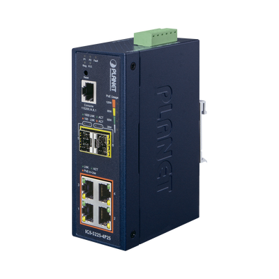 Switch Industrial Administrable Capa 2, 4 Puertos PoE 802.3af/at 10/100/1000T, 2 Puertos SFP 100/1000X | IGS-5225-4P2S