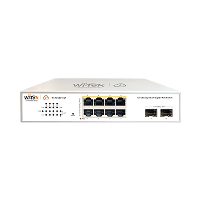 Switch Administrable PoE  / 8 puertos PoE af/at Gigabit /  2 x SFP Gigabit / Administración Cloud Gratuita / Presupuesto 120 W | WI-PCES310GF