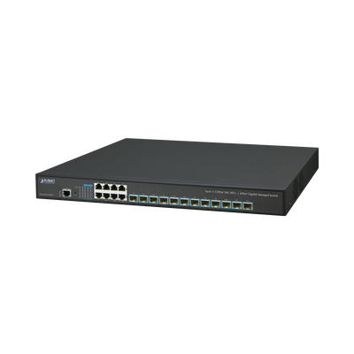 Switch Administrable Capa 3, 12 Puertos SFP de 10G, 8 Puertos 10/100/1000T, Con Alimentación Redundante (2 Fuentes de Alimentación AC). | XGS-6350-12X8TR