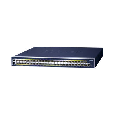 Switch Administrable L3, 46 puertos SFP, 2 puertos Combo TP/SFP, 4 puertos 10G SFP+ | GS-6320-46S2C4XR