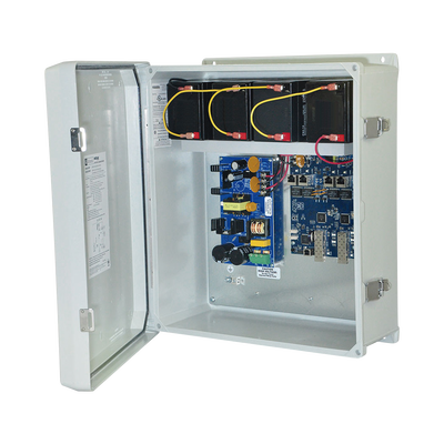 Fuente de Alimentación para PoE / 2 Entradas 1G Fiber SFP / 4 Salidas 10/100/1000 PoE/PoE+ configurable para 2 Salidas 60W Hi-PoE / Nema IP66 / Con capacidad de batería de respaldo / Requiere batería | NETWAY-SP4-WPX