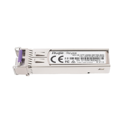 Transceptor Industrial BIDI Monomodo SFP 1G (Lado B), hasta 20 Kilómetros, TX 1550 / RX 1310, soporta Temperaturas de -40° a 85° C | NIS-GE-SFP-20KM-SM1550-BIDI
