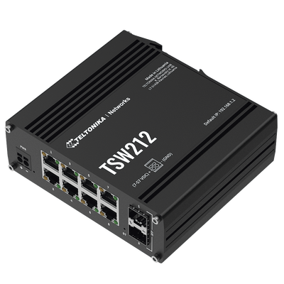 Switch Industrial Administrable L2, 8 puertos GE + 2 SFP, Soporta Profinet | TSW212