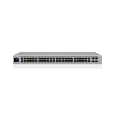 USW-48 — Switch Layer 2 de 48 Puertos GbE + 4 Puertos SFP con Diseño Fanless para Funcionamiento Totalmente Silencioso | USW-48