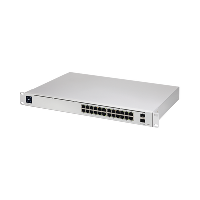 UniFi Switch USW-Pro-24, Capa 3 de 24 puertos Gigabit RJ-45 + 2 puertos 1/10G SFP+, pantalla informativa | USW-PRO-24