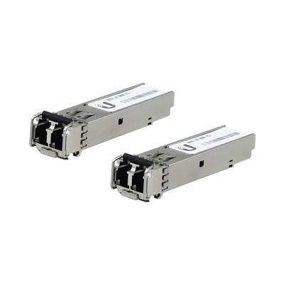 UFiber Módulo SFP, transceptor MiniGibic MultiModo 1.25 Gbps, distancia 550m, conectores LC, paquete de 2 piezas | UF-MM-1G
