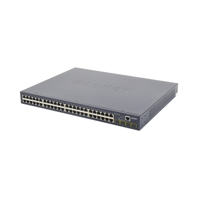 Switch Administrable Capa 2 de 48 Puertos Gigabit 10/100/1000T, 4 Puertos SFP 100/1000X | GS-4210-48T4S