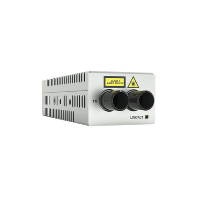 Mini Convertidor de medios de cobre a fibra MultiModo de escritorio 1000TX a 1000SX conector ST | AT-DMC1000-ST-00