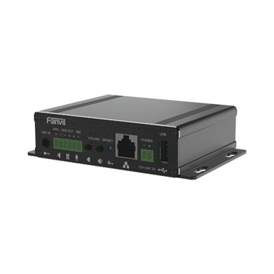 Gateway para Voceo IP/SIP,  Entrada de audio (3.5mm), salida de amplificador integrado de hasta 30W, puerto USB (reproducción de MP3), | PA3F