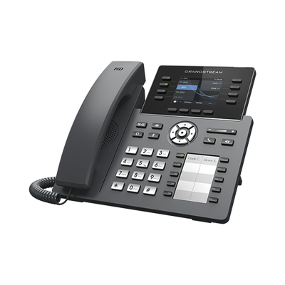 Teléfono IP Wi-Fi, Grado Operador, 8 líneas SIP con 4 cuentas, pantalla a color 2.8", puertos Gigabit, Bluetooth, PoE, codec Opus, IPV4/IPV6 con gestión en la nube GDMS | GRP2634
