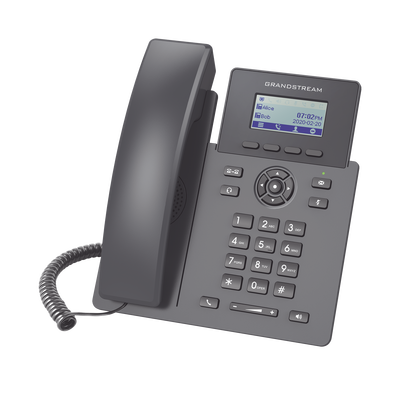 Teléfono IP Grado Operador, 2 líneas SIP con 2 cuentas, PoE, codec Opus, IPV4/IPV6 con gestión en la nube GDMS | GRP2601P