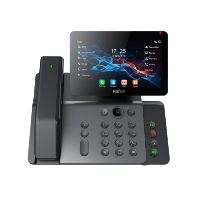 Telefono IP Wi-Fi, Handset Inalámbrico, Recepción de Video, 20 Líneas SIP, Puertos Gigabit, PoE con Puerto USB, Bluetooth. | V66-PRO