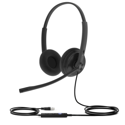 Diadema USB Yealink UH34 Lite Dual con Almohadillas de Esponja y Certificación Microsoft Teams | UH34-LITE-DUAL-TEAMS-USB-C/A