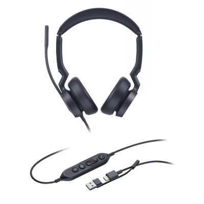 Diadema Alámbrica Yealink UH46 Dual USB-C/A Certificada con Microsoft Teams | UH46-DUAL-TEAMS-USB-C/A