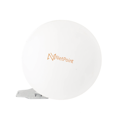 Antena de parabola profunda, blindada, con supresión al ruido de 4 ft, 4.9-6.4 GHz, Ganancia 37 dBi con SLANT de 45 ° y 90 °, ideal para hasta 100 km, Conectores N-hembra, montaje con alineación milimétrica. | NPX3GEN3