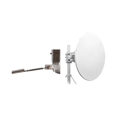 Antena direccional de Alto Rendimiento, 4 ft, Frecuencia de (4.9 a 6.1 GHz), Alto Aislamiento al Ruido, Ganancia de 35 dBi, Soporte de acero inoxidable, polaridad en 90 ° y 45 °, incluye montaje. | JRC-DD35-DUPLEX-PRE-KIT