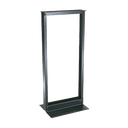 Rack de Dos Postes Estándar de 19 in, Rieles Numerados y Roscados #12-24, Fabricado en Aluminio, 24 Unidades de Rack, Color Negro | R2P48