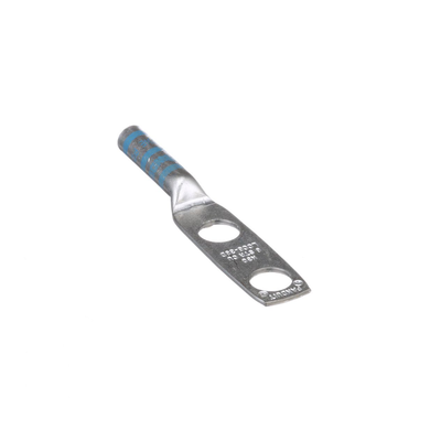 Zapata de compresión LCC6-38D-L para cal. 6 Awg, Doble barreno para tornillo prisionero de 3/8, Espaciado de orificio 25.4mm, 1 Pz | LCC6-38D-L