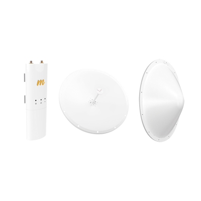 Kit de radio C5C con Antena de 28dBi, Frecuencia (4.9-6.5 GHz), para hasta 20 km, Radomo, PoE y Jumpers Incluidos | C5C-TXP-KIT
