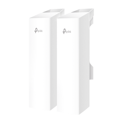 KIT de Enalce Inalámbrico Omada para Exterior / Frecuencia de 5GHz / Emparejamiento Automático / 3 puertos Gigabit / PoE Pasivo 24 Vcc o 802.3 PoEaf / Antena Direccional de 7 dBi MIMO 2x2 / Adminsitración Remota Mediante Omada | EAP211-BRIDGE-KIT