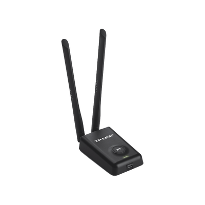 Adaptador de alta potencia USB  inalámbrico/ WiFi N 300 Mbps / Frecuencia de 2.4 GHz / 2 Antenas Externas de 5 dBi / Compatibilidad Windows y Linux | TL-WN8200ND
