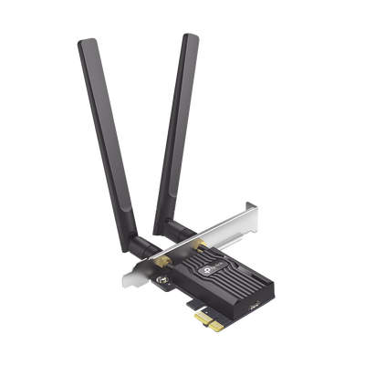 Adaptador PCIe inalámbrico doble banda AX3000 Mbps / Seguridad Inalámbrica WPA3 /Antena de alta ganancia / Tecnología MU-MUMO 2X2 / Soporte de perfil bajo y Altura completa / Bluetooth 5.2 | ARCHER-TX55E