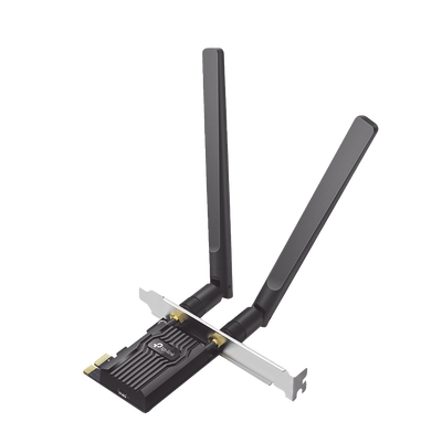 Adaptador  PCIe inalámbrico doble banda AX1800 Mbps / Seguridad Inalámbrica WPA3 /Antena de alta ganancia / Tecnología MU-MUMO 2X2 / Soporte de perfil bajo y Altura completa / Bluetooth 5.2 | ARCHER-TX20E