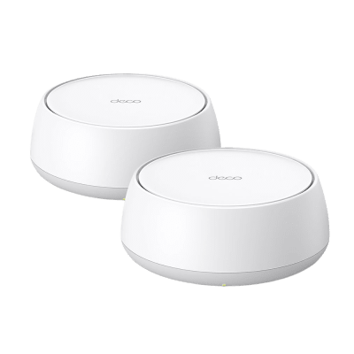 KIT 2 Routers Inalámbrico MESH Interior para Hogar / Doble Banda Wi-Fi 7 BE3600 Mbps / 2 Puerto 2.5 Gigabit WAN/LAN / 4 Antenas Internas / Operación Multi-Link MLO / Administración Mediante la App Deco (iOS, Android) / HomeShield | DECO-BE25-2PACK