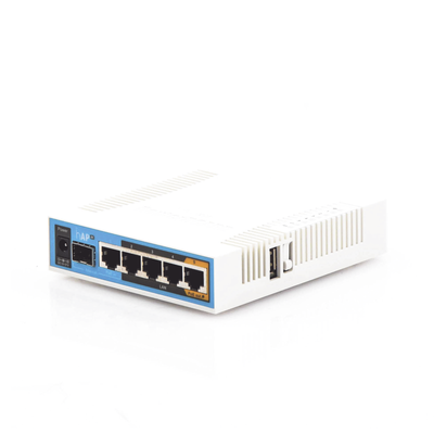 (hAP ac) 5 Puertos Gigabit Ethernet, 1 Puerto SFP, 1 USB, WiFi Doble Banda 3x3 802.11ac, hasta 1W de potencia | RB962UIGS-5HACT2HNT