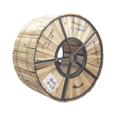 Carrete de 4 Kilómetros de Fibra Óptica para Exterior G.652D, Armada, Monomodo de 6 Hilos, Loose Tube, Color Negro, para Instalación en Ducto Subterráneo o Enterrado Directo | GYFS-06C/4KM