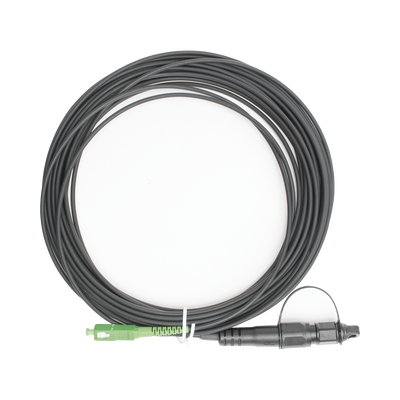 Jumper de Fibra Óptica, Conector SC/APC - Conexión a Caja FDP460, Redondo, 10 Metros (32.81 Pies), Forro 3 mm, G657A2, Negro | OFC-S1-BK-SA-H1A-30-10-2601