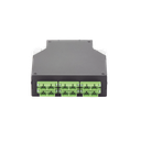 Distribuidor de Fibra Óptica para Riel Din, 6 Acopladores SC/APC Duplex Monomodo con Charola de Empalme | LP-RDSCASM