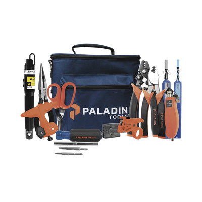 Kit de Herramientas Pro para Instalación de Fibra Óptica con Accesorios de Limpieza de Puertos/Conectores y Desforradoras de Fibra Óptica | FTK-P