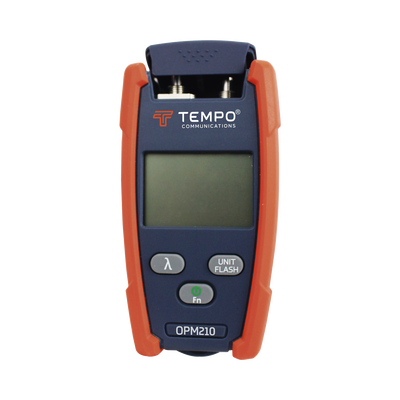 Medidor de Potencia (Micro OPM) para Fibra Óptica con Localizador Visual de Fallos (VFL), Entrada Universal de 2.5 mm (para Conectores SC, ST y FC), Rango de Medición de -70 a +10 dBm | OPM-210